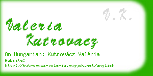 valeria kutrovacz business card